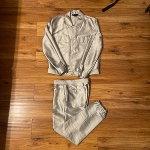 ASOS DESIGN slim smart suit in hi-shine pastel green